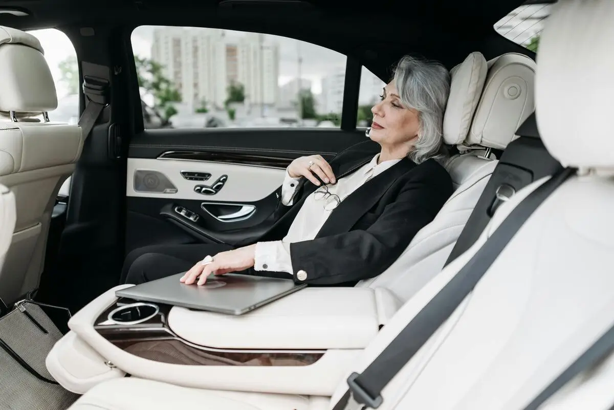 VIP client using private chauffeur service post-flight